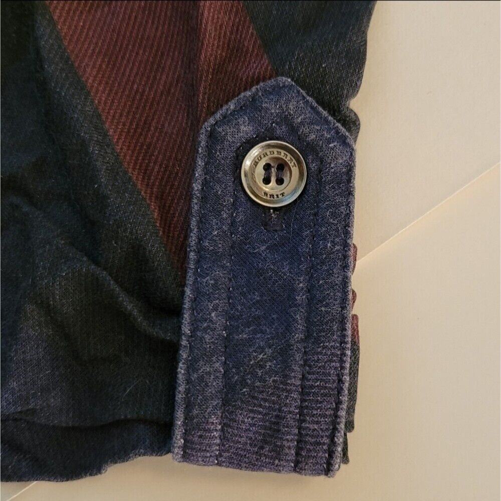 Burberry Brit Purple Plaid Top SzL - Picture 4 of 9